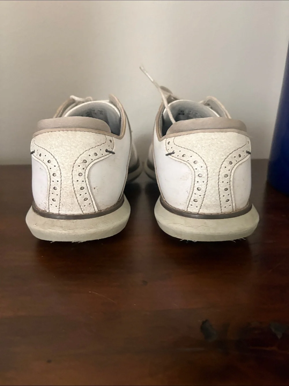 Youth Boys FootJoyWhite Wingtip Golf Cleats